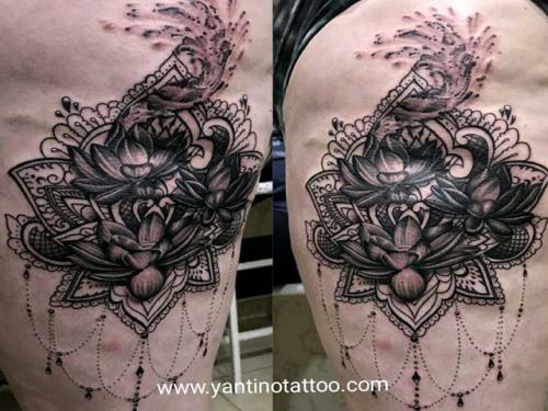 Flower-Black-and-grey
