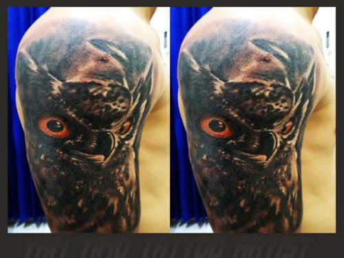 owl-tattoo-ubud-bali-realistic-full-color-good-best-bali resize
